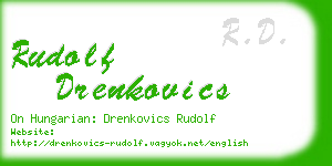 rudolf drenkovics business card